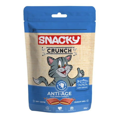 Snacky Crunch Anti-Age Cat Treat With Salmon – 60 Gram