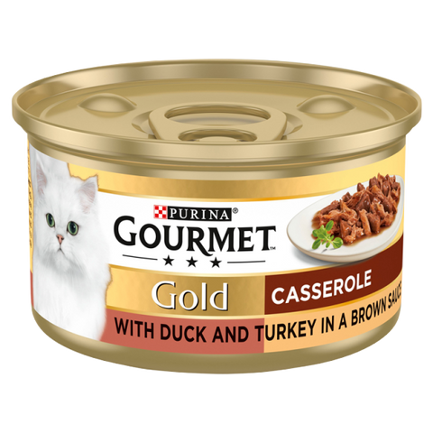 Gourmet Gold Casserole with Duck and Turkey in a Brown Sauce 85g