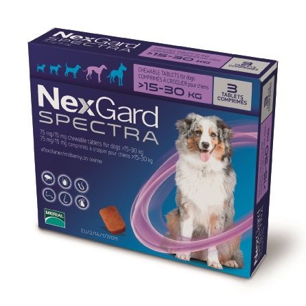 NexGard Spectra Chew for Dogs (15 – 30 kg)-1 Tablet