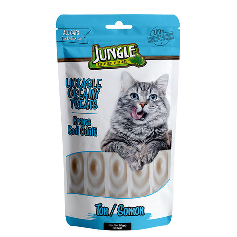 Jungle Creamy Lickable Treats For Cat – Tuna Salmon 70g