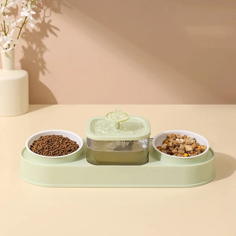 Fountain With Double Round Bowl For Pets