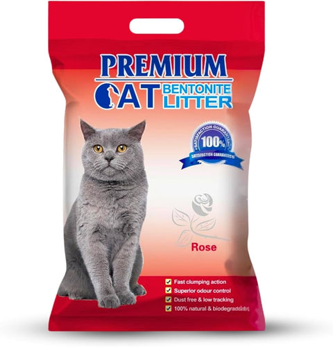 Premium Bentonite Cat Litter – Rose Scent