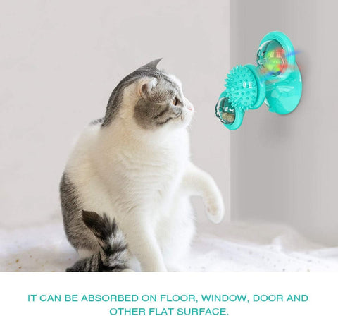 Cat Windmill Toy With Catnip & Light