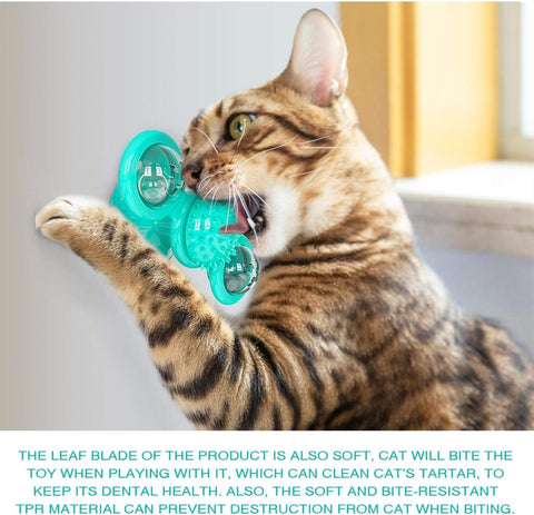 Cat Windmill Toy With Catnip & Light