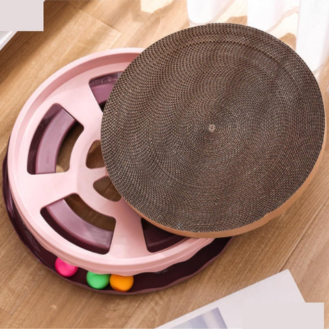 Round Scratching Post Toy With Catnip