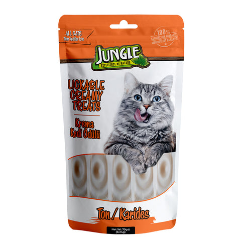 Jungle Creamy Lickable Treats For Cat – Tuna Shrimp 70g