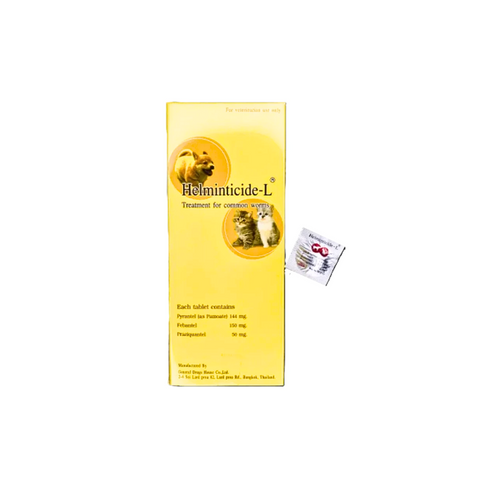 Helminticide-L Dewormer for Dogs and Cats- 1 Tablet