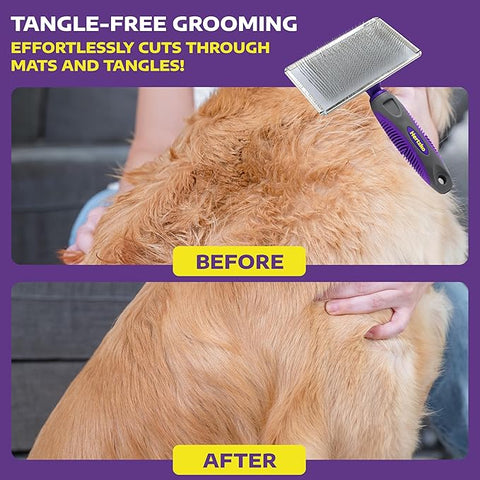 Slicker steal brush