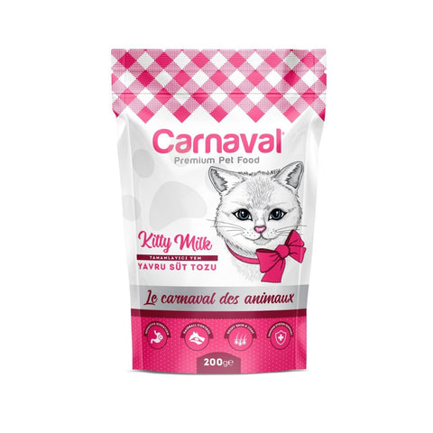 Carnaval Kitty Milk pet food package on a white background