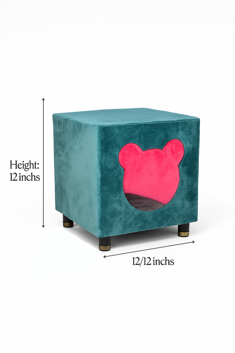 Bear Cutout Cat House Scratcher