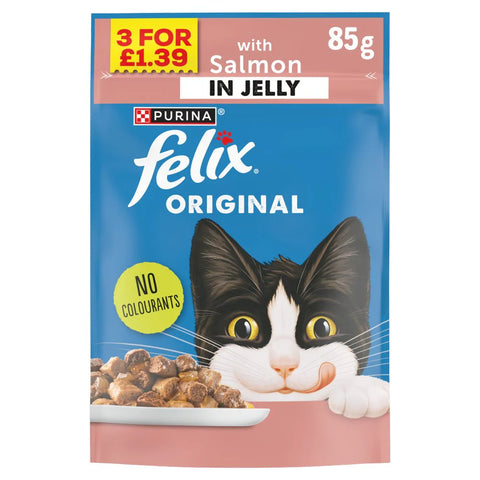 Felix® Adult Cat Food – Tender Salmon in Rich Jelly Pouch-80g