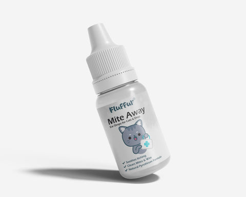 Fluffur Mite Away Ear Drops For Cats And Dogs
