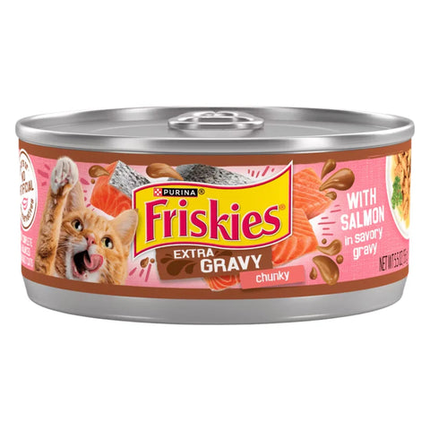 Friskies Extra Savory Gravy With Salmon Adult Wet Cat Food - 156G