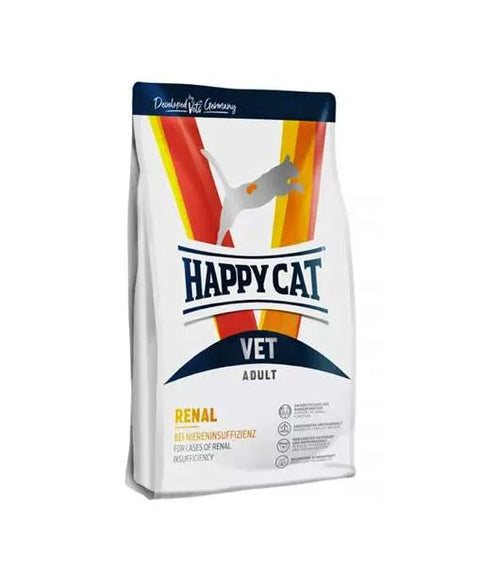 Happy Cat Vet Adult Renal cat food package on a white background