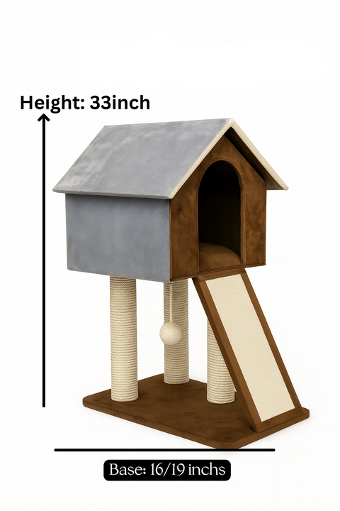 Elevated Cat House with Ramp