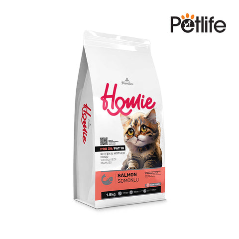 Homie Super Premium Kitten & Mother Cat Food - Salmon (Low Grain) 1.5