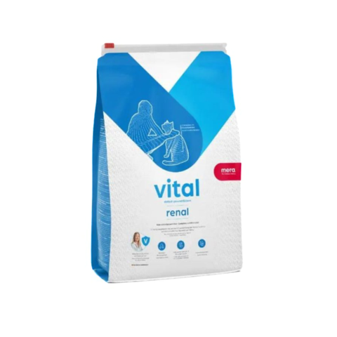 Vital renal pet food bag on a white background