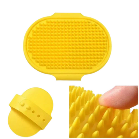 Yellow silicone cupcake liner with textured surface on a white background