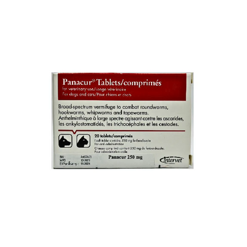 Panacur Tablets packaging on a white background