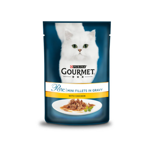 Gourmet Perle Chicken in Gravy Cat Food – 85g Pouch