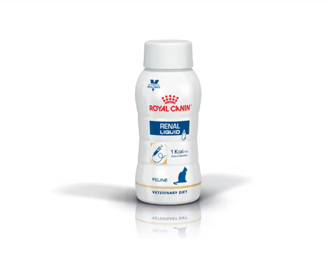 Royal Canin Renal Liquid for cats on a white background