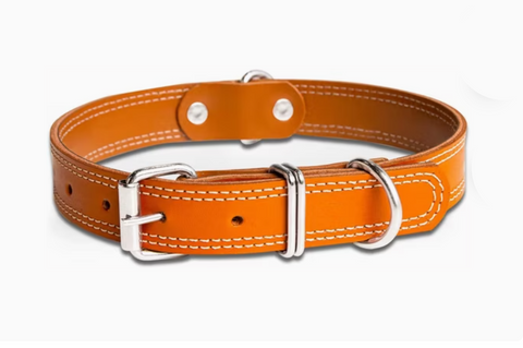 Light Brown Leather Collar Imp