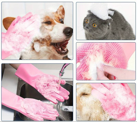 Full Hand Pet Bath Gloves