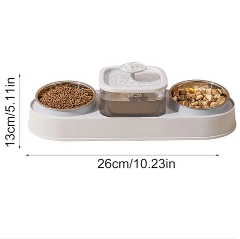 Fountain With Double Round Bowl For Pets