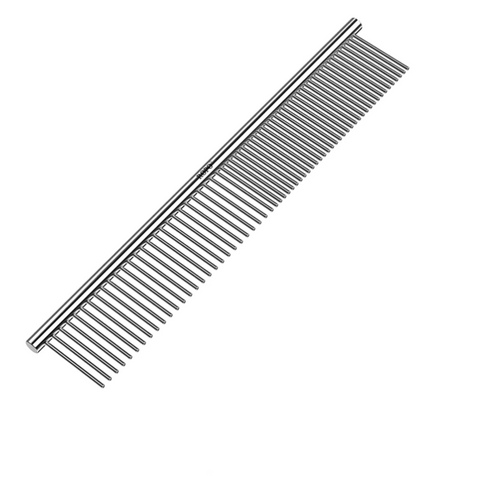 Metal comb on a white background