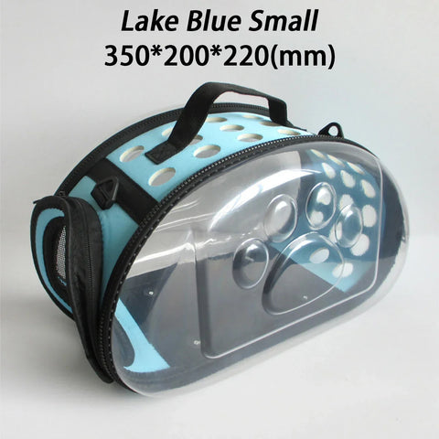 Lake Blue Small pouch with clear front on a white background