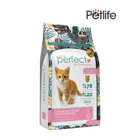Perfect Low Grain Kitten Food With Chicken – 1.5KG