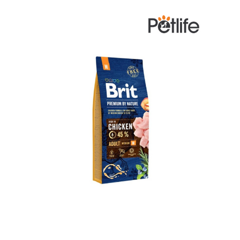 Brit Premium by Nature Chicken Formula For Adult Dog of Medium Breed – 1 kg
