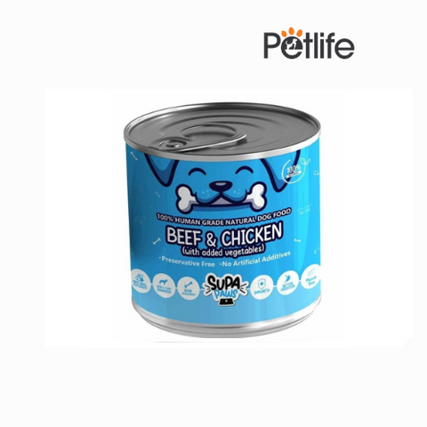 Supa Paws Beef And Chicken Wet Can Food For Adult Dogs – 400 Grams