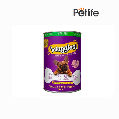 Waggles Grain Free Canned Food for Dogs – Chicken n Sweet Potato