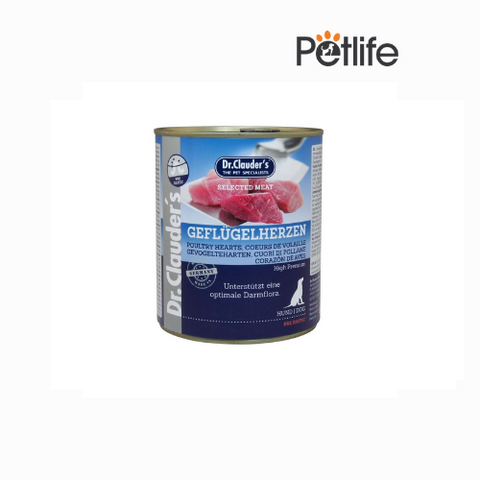 Dr. Clauder Selected Meat Poultry Hearts Canned For Dogs – 400 Gram