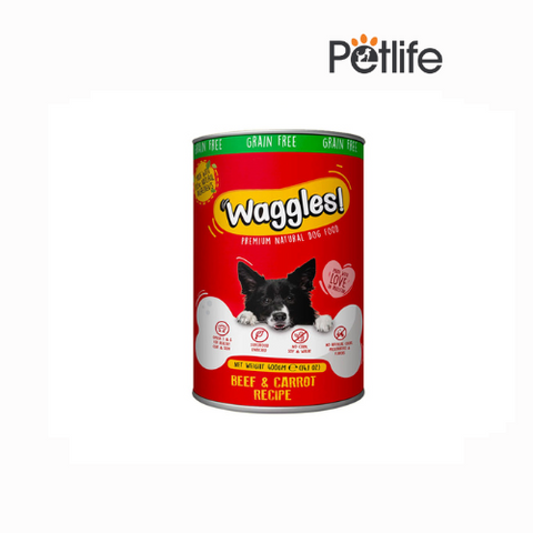 Waggles Grain Free Canned Food for Dogs – Beef n Carrot