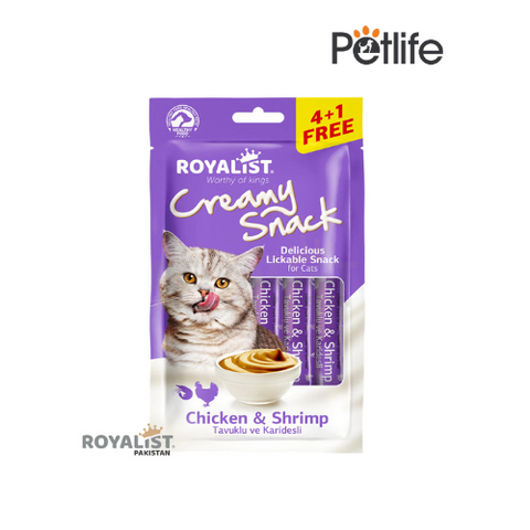 Royalist Creamy Snack Pack Chicken And Shrimp / Cat Treat – 75 Gram