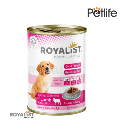 Royalist Food Wet Chunk Puppy Lamb / Dog Tin – 400 GM