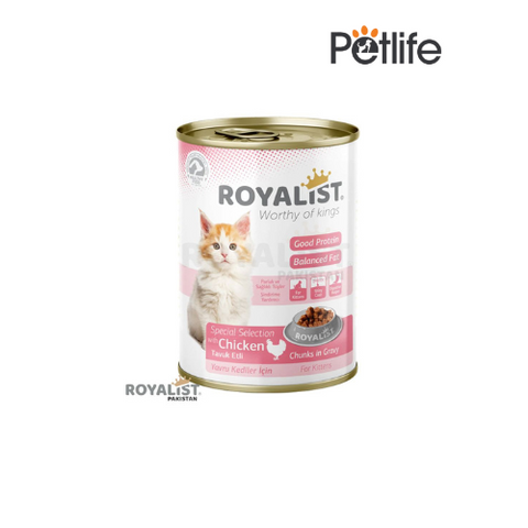 Royalist Wet Food Chunk Kitten Chicken / Kitten Tin – 400 GM