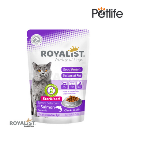 Royalist Wet Food Pouch for Cats Salmon Sterilised – 85 GM