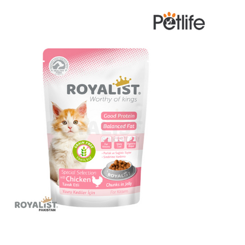 Royalist Wet Food Pouch for Cats/Kitten Chicken – 85 GM