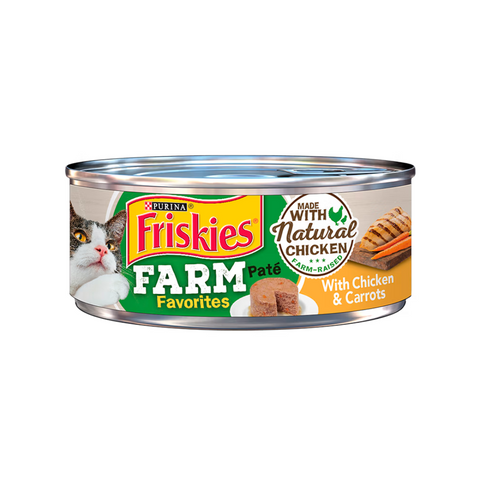 Friskies Farm Favorites Paté With Chicken & Carrots Wet Cat Food 156g