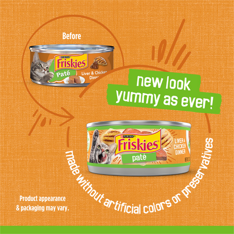 Friskies Pate Liver & Chicken Dinner Wet Cat Food 156g
