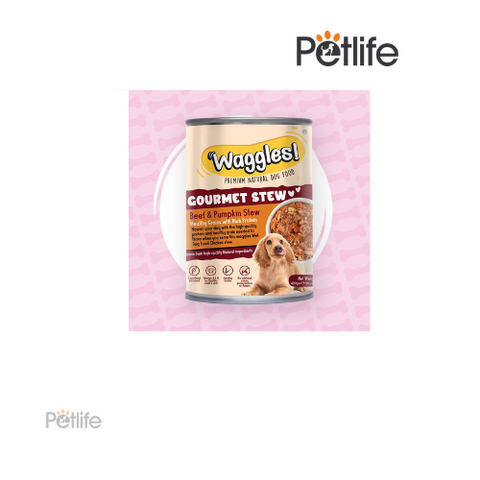 Waggles Dog Wet Food Beef And Pumpkin Gourmet Stew – 400 Gram