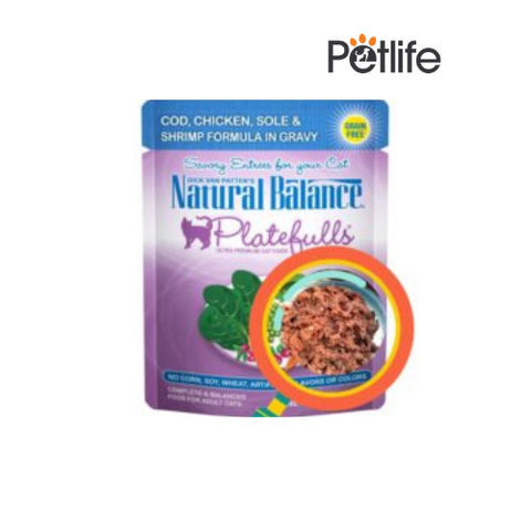 Natural Balance Cat Food Pouches – COD Chicken Sole and Shrimp