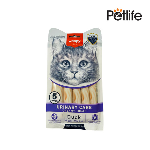 Pack of cat treats with a cat face on the packaging, featuring the brand 'Petlife'.