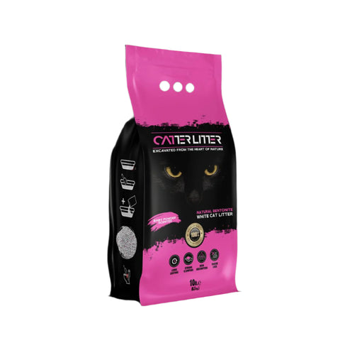 Catter Litter Bentonite Baby Powder Scented + Pink Granules