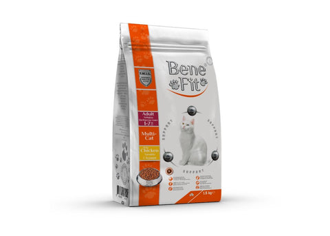 Benefit Feline Adult Multi-Cat With Chicken 1.5 Kg