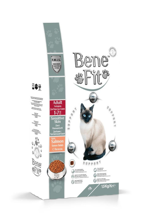 Benefit Feline Adult Sensitive Skin With Salmon 1.5 Kg