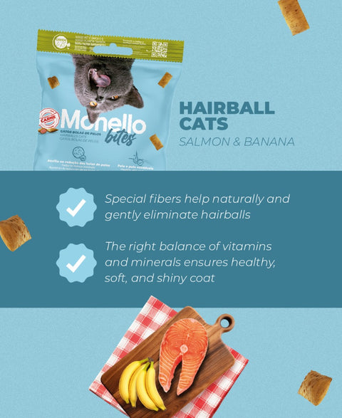 Monello Bites Healthy Skin And Coat Cat Treat – 80 Gram